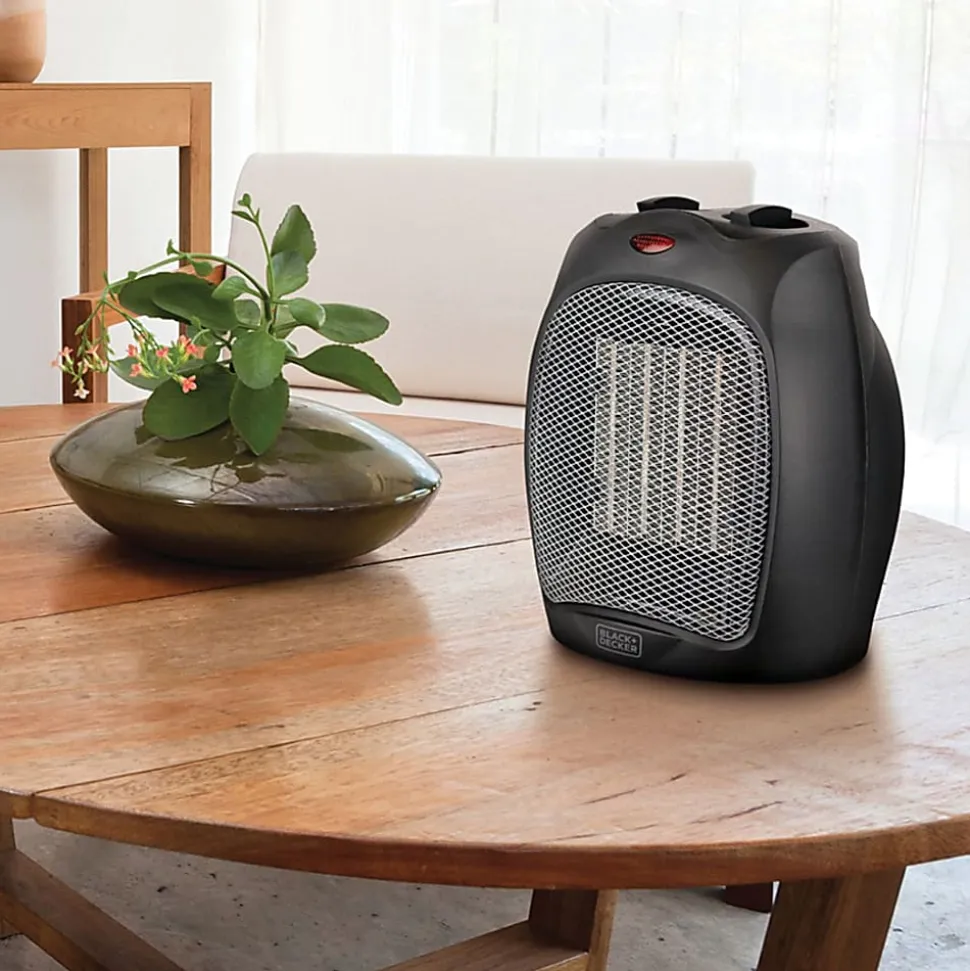 Black+Decker BHDC500B46 1500W Desktop Ceramic Heater, Black