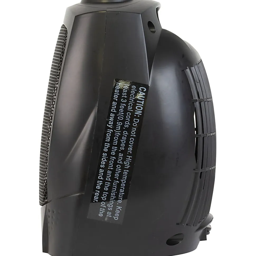 Black+Decker BHDC201 1,500-Watt Personal Ceramic Heater, 9-1/4”H x 7-5/16”W x 6-5/16”D, Black
