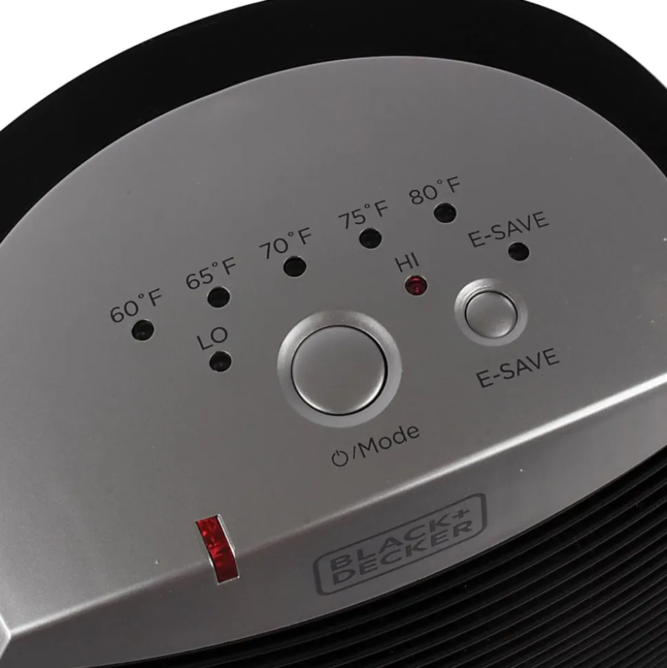 Black+Decker BHDE1706 1,500-Watt Electronic Heater Fan - Electric - Electric - 1500 W - 4 x Heat Settings - 1500 W