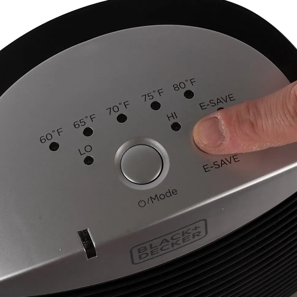 Black+Decker BHDE1706 1,500-Watt Electronic Heater Fan - Electric - Electric - 1500 W - 4 x Heat Settings - 1500 W