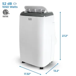 BLACK+DECKER 10,000 BTU Portable Air Conditioner with Remote Control, White