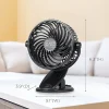 Black+Decker 4" Convertible Cooling Clip Fans, 6-5/16”H x 5-1/8”W x 3-15/16”D, Black, Set Of 2 Fans