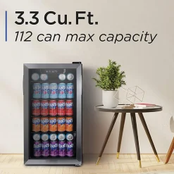 Black+Decker 3.3 Cu. Ft. Beverage Cooler, Black
