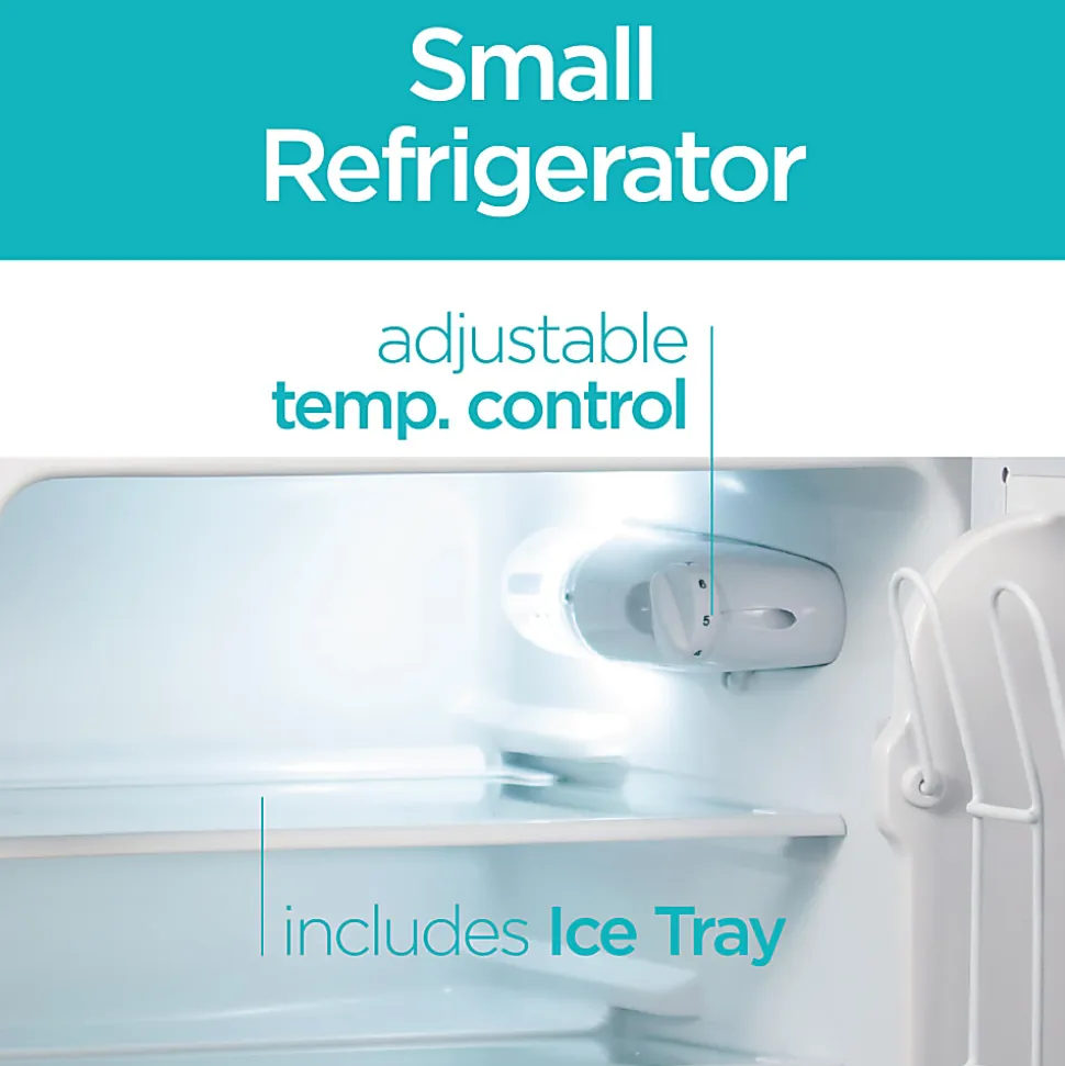 Black+Decker 3.1 Cu. Ft. 2-Door Refrigerator With True Freezer, White