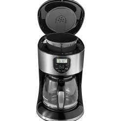 Black+Decker 12-Cup Programmable Coffee Maker, Black/Silver