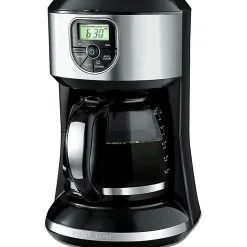 Black+Decker 12-Cup Programmable Coffee Maker, Black/Silver