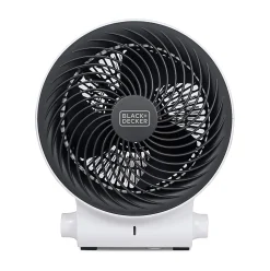 Black+Decker Dual Function 1,500W Desktop Heater And Fan, 9-3/4”H x 8-11/16”W x 6-15/16”D, White