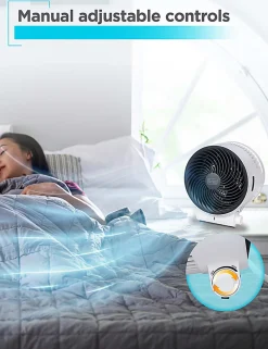 Black+Decker Dual Function 1,500W Desktop Heater And Fan, 9-3/4”H x 8-11/16”W x 6-15/16”D, White