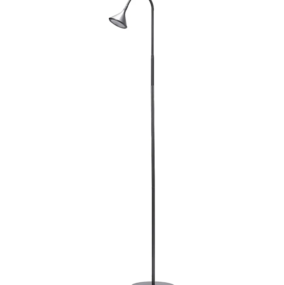 BLACK+DECKER LED Minimalist Floor Lamp, 58"H, Gray