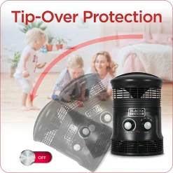 Black+Decker 360° Personal Portable Space Heater, 12-1/16