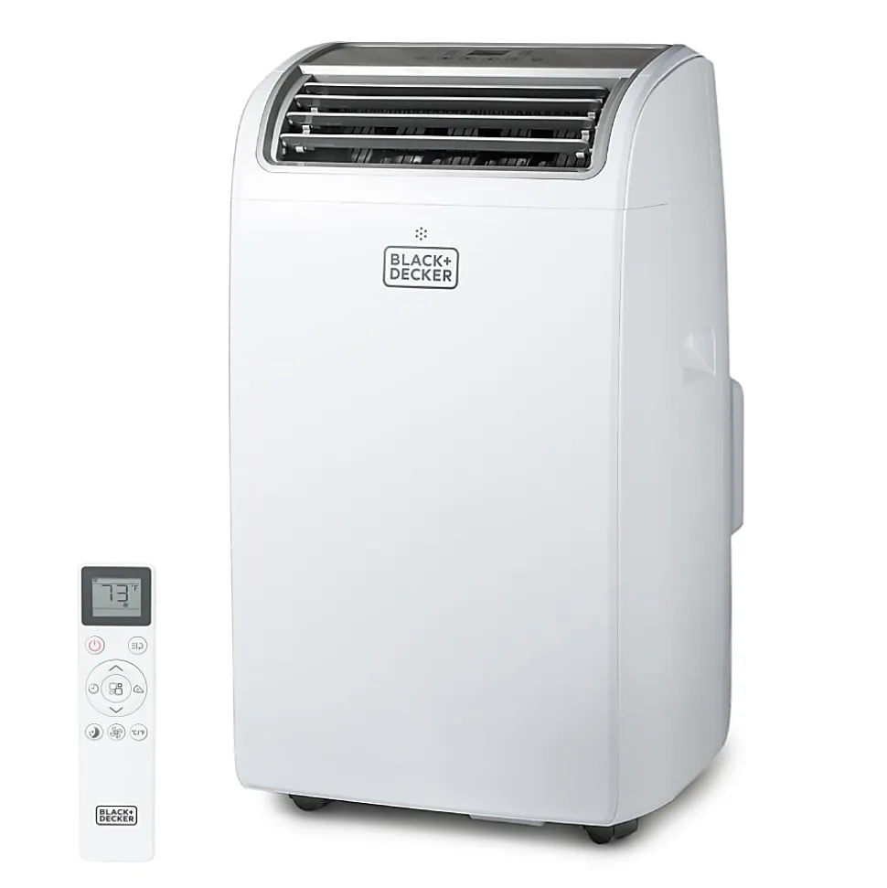 BLACK+DECKER Portable Air Conditioner 10,200 BTU DOE (14,000 BTU ASHRAE 128) with 12,000 BTU Heating for Rooms Up To 700 Sq. Ft., White