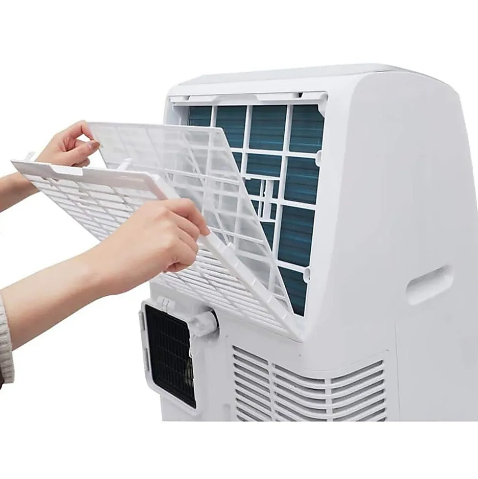 BLACK+DECKER Portable Air Conditioner 10,200 BTU DOE (14,000 BTU ASHRAE 128) with 12,000 BTU Heating for Rooms Up To 700 Sq. Ft., White