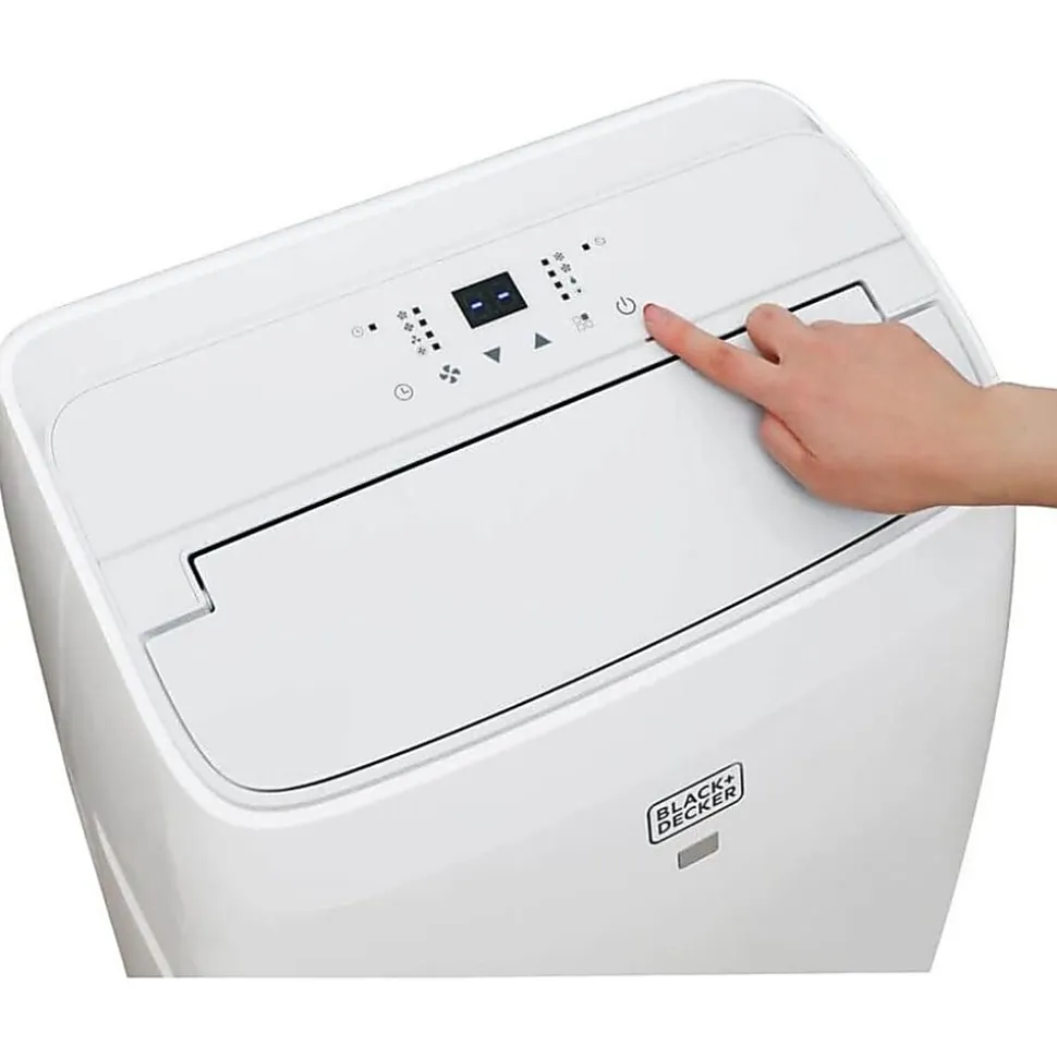 BLACK+DECKER Portable Air Conditioner 10,200 BTU DOE (14,000 BTU ASHRAE 128) with 12,000 BTU Heating for Rooms Up To 700 Sq. Ft., White