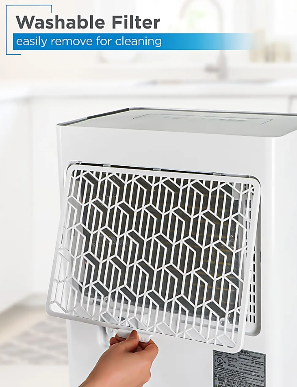 BLACK+DECKER Portable Dehumidifier, 30 Pints, 19-3/4"H x 15-1/4"W x 10-1/4"D