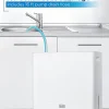 BLACK+DECKER Portable Dehumidifier, 50 Pints With Pump, 24-1/4"H x 15-7/16"W x 11-1/8"D