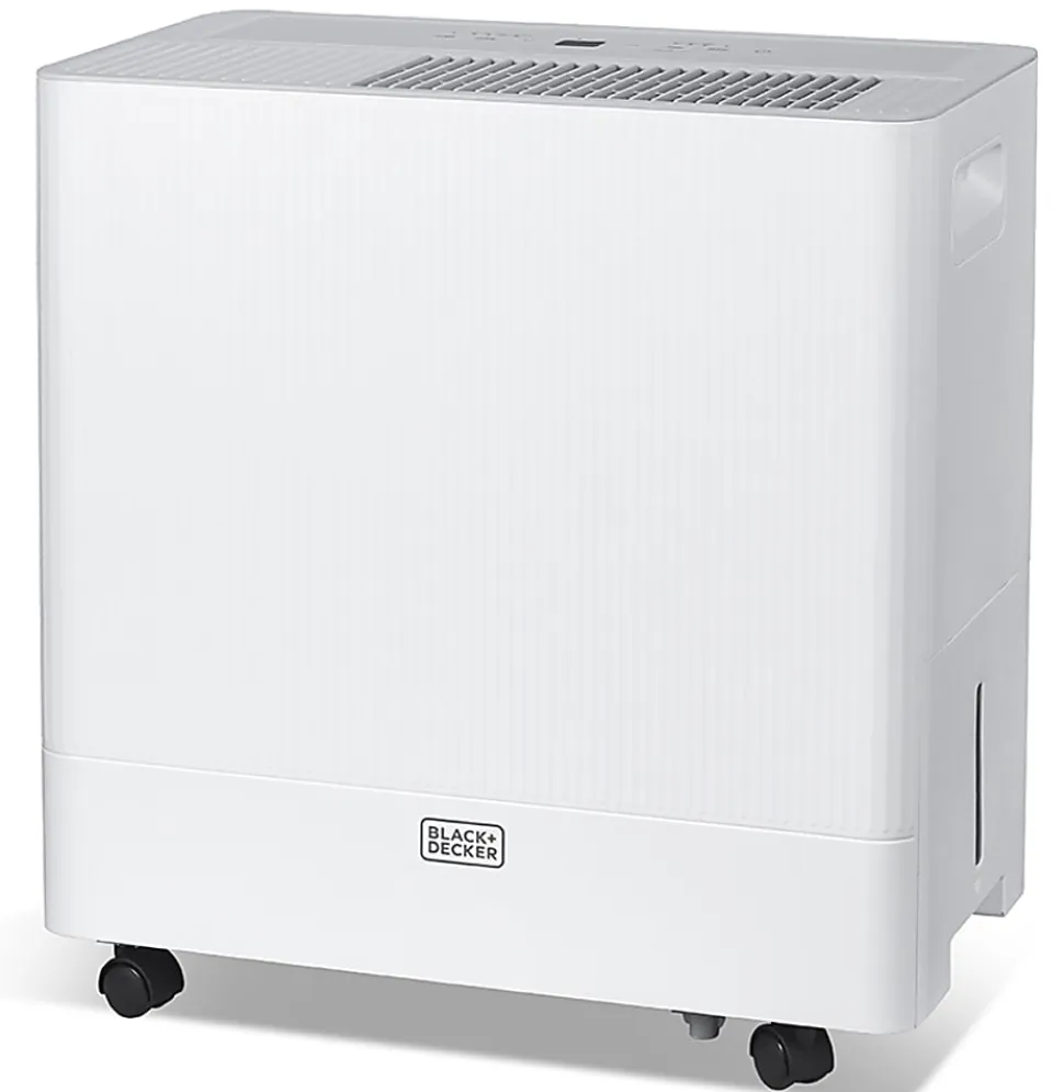 BLACK+DECKER Portable Dehumidifier, 50 Pints With Pump, 24-1/4"H x 15-7/16"W x 11-1/8"D