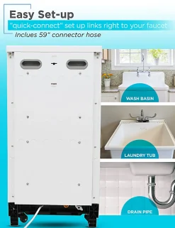 Black+Decker Portable Dishwasher, 35-11/16