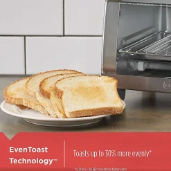 Black+Decker 4-Slice Toaster Oven, Silver, Total Qty 1