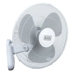 Black+Decker 3-Speed Oscillating Wall Fan With Remote, 18
