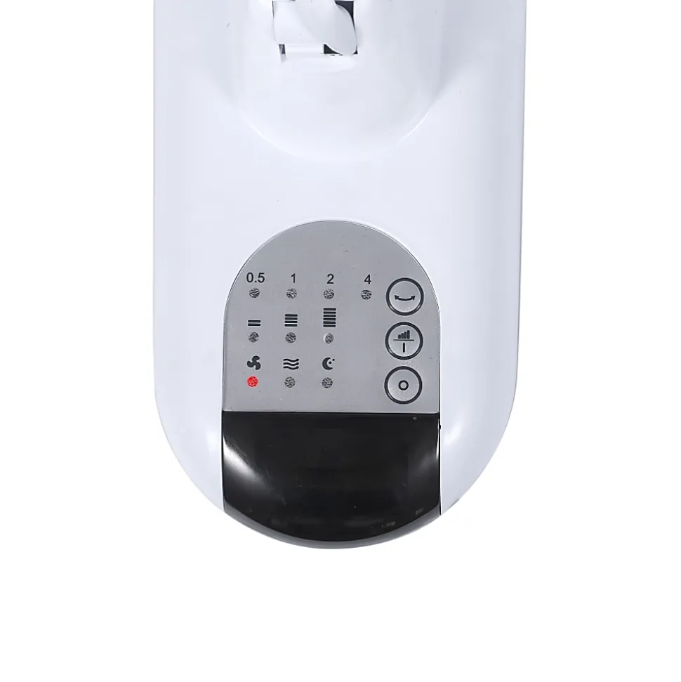 Black+Decker 3-Speed Oscillating Wall Fan With Remote, 18"H x 12"W x 12"D, White