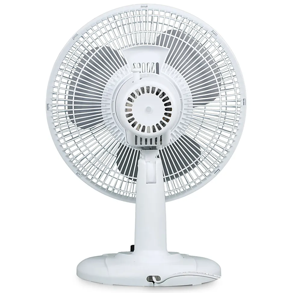 BLACK+DECKER 3-Speed Oscillating Portable Table Fan, 18-5/16"H x 13-5/16"W x 9-13/16"D, White