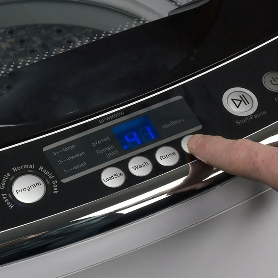 Black+Decker Top-Loading Washer, 0.90 Cu. Ft., Black, Total Qty 1