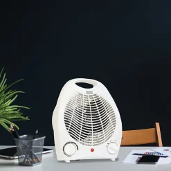 BLACK+DECKER™ 1,500-Watt-Max Personal Desktop Heater with Fan Setting, White