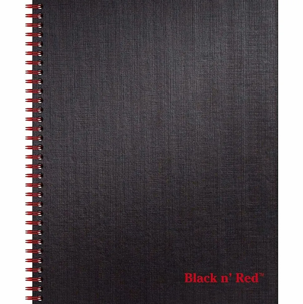 Black n' Red® Business Notebook, 8 1/2" x 11", 1 Subject, Legal Ruled, 70 Sheets, Black/Red