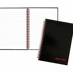 Black n' Red™ Notebook/Journal, 8 1/4" x 5 7/8", Black/Red, 70 Sheets