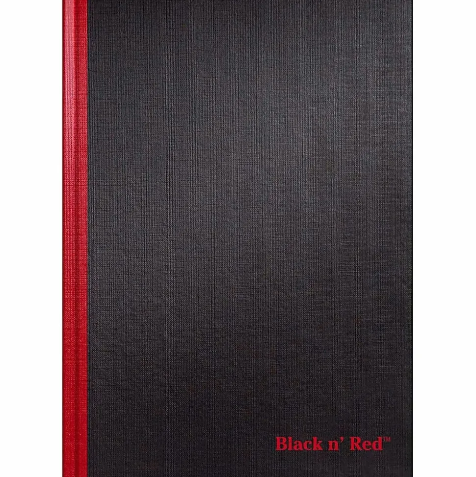 Black n' Red™ Notebook/Journal, 11 3/4" x 8 1/4", 192 Pages (96 Sheets), Black/Red, (D66174)