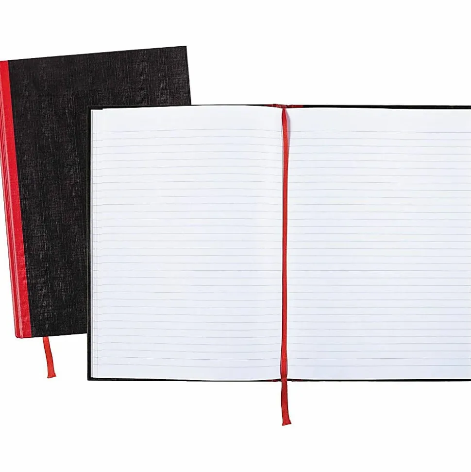 Black n' Red™ Notebook/Journal, 11 3/4" x 8 1/4", 192 Pages (96 Sheets), Black/Red, (D66174)