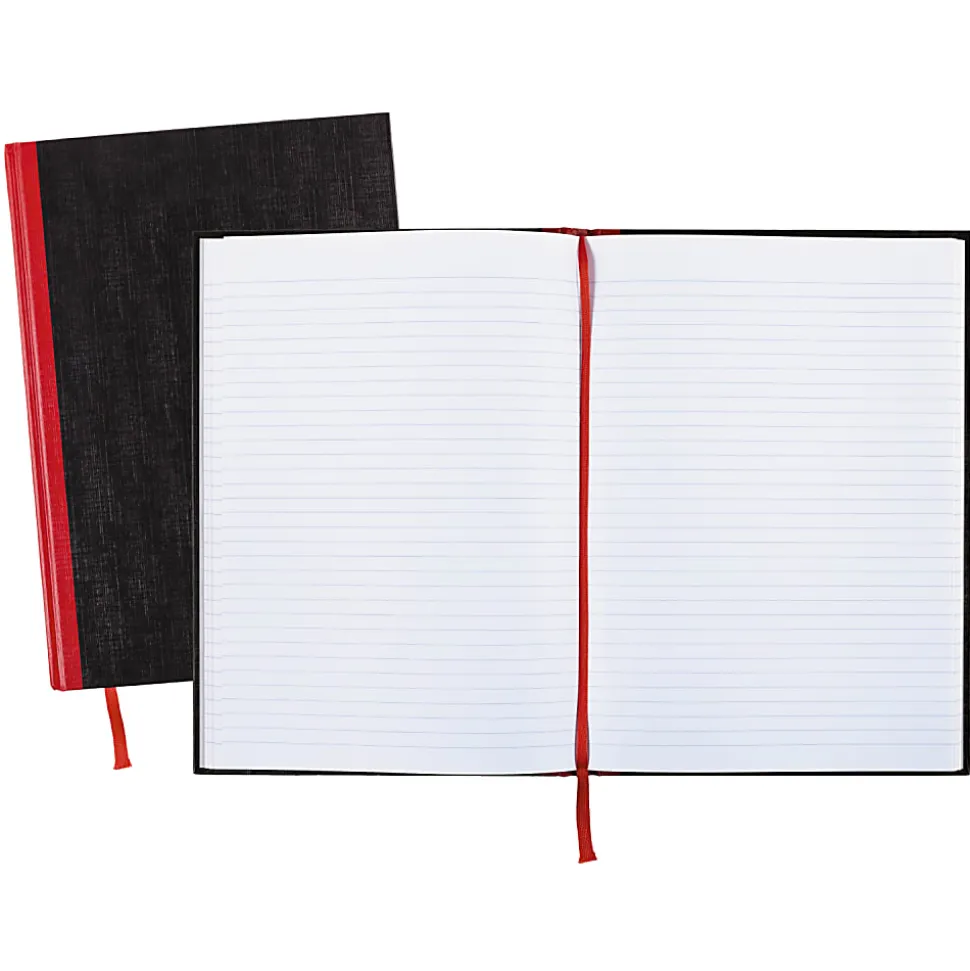 Black n' Red™ Notebook/Journal, 11 3/4" x 8 1/4", 192 Pages (96 Sheets), Black/Red, (D66174)
