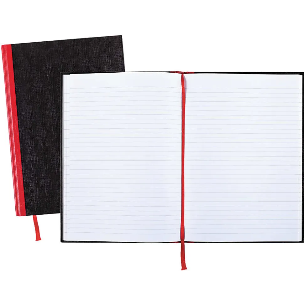 Black n' Red™ Notebook/Journal, 11 3/4" x 8 1/4", 192 Pages (96 Sheets), Black/Red, (D66174)