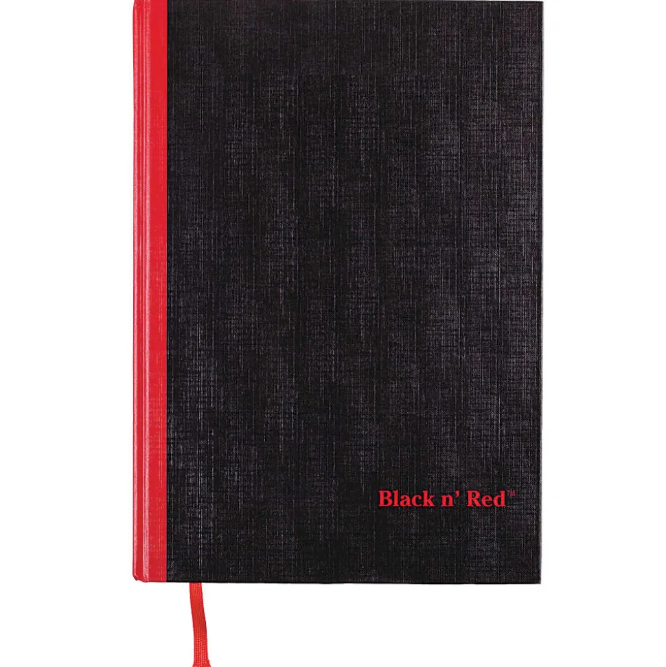 Black n' Red™ Notebook/Journal, 11 3/4" x 8 1/4", 192 Pages (96 Sheets), Black/Red, (D66174)