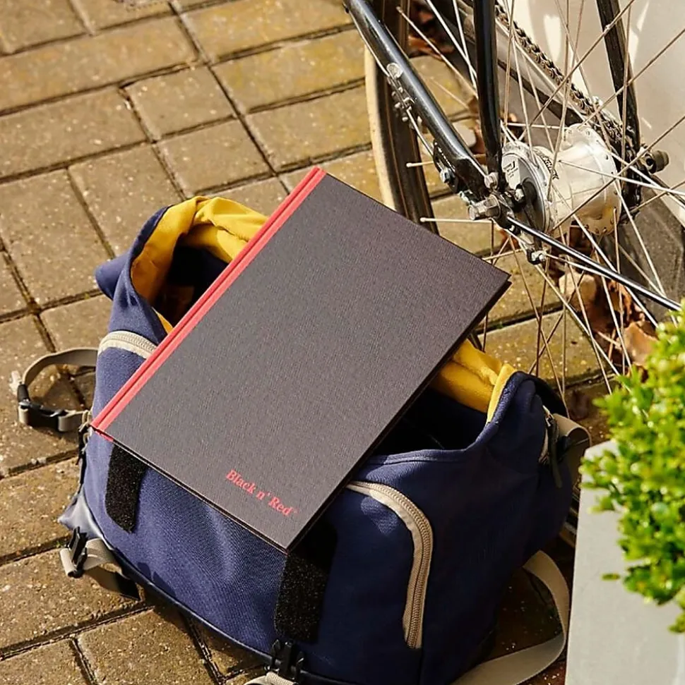 Black n' Red™ Notebook/Journal, 11 3/4" x 8 1/4", 192 Pages (96 Sheets), Black/Red, (D66174)