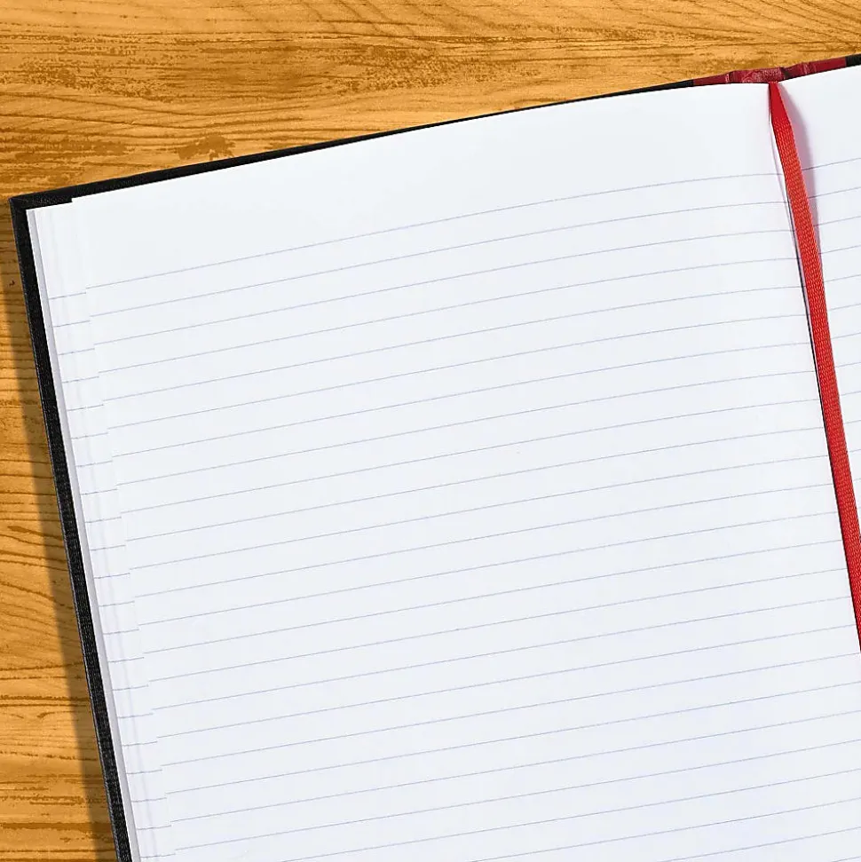 Black n' Red™ Notebook/Journal, 11 3/4" x 8 1/4", 192 Pages (96 Sheets), Black/Red, (D66174)