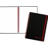 Black n' Red™ Poly Notebook/Journal, 8 1/4" x 5 7/8", Black/Red, 70 Pages (35 Sheets), (C67009)