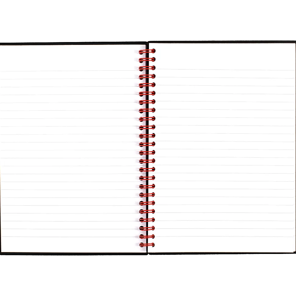 Black n' Red™ Poly Notebook/Journal, 8 1/4" x 5 7/8", Black/Red, 70 Pages (35 Sheets), (C67009)