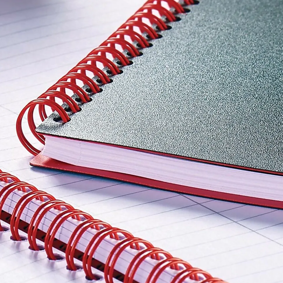 Black n' Red™ Wirebound Notebook, 3 5/8" x 5 7/8", 1 Subject, Wide Ruled, 70 Sheets, Black/Red
