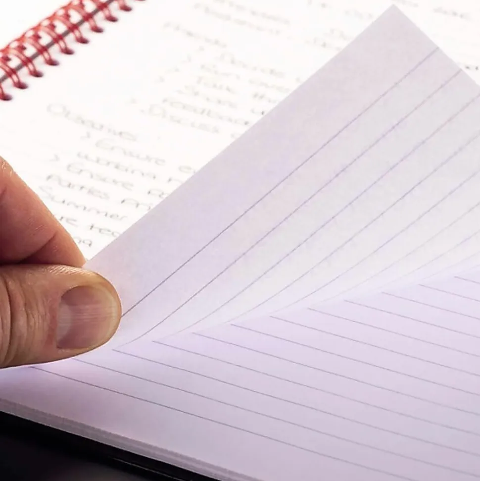 Black n' Red™ Wirebound Notebook, 3 5/8" x 5 7/8", 1 Subject, Wide Ruled, 70 Sheets, Black/Red