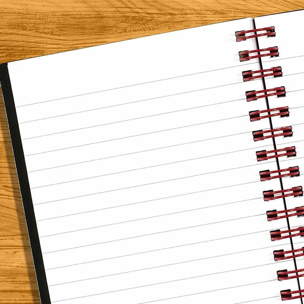 Black n' Red™ Wirebound Notebook, 3 5/8" x 5 7/8", 1 Subject, Wide Ruled, 70 Sheets, Black/Red
