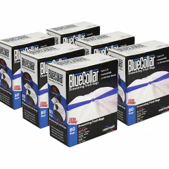BlueCollar 13-gallon Drawstring Trash Bags - 13 gal Capacity - 24"x 28"x0.80 mil (20 Micron) Thickness - N4828EWRC1CT, 480-Pack