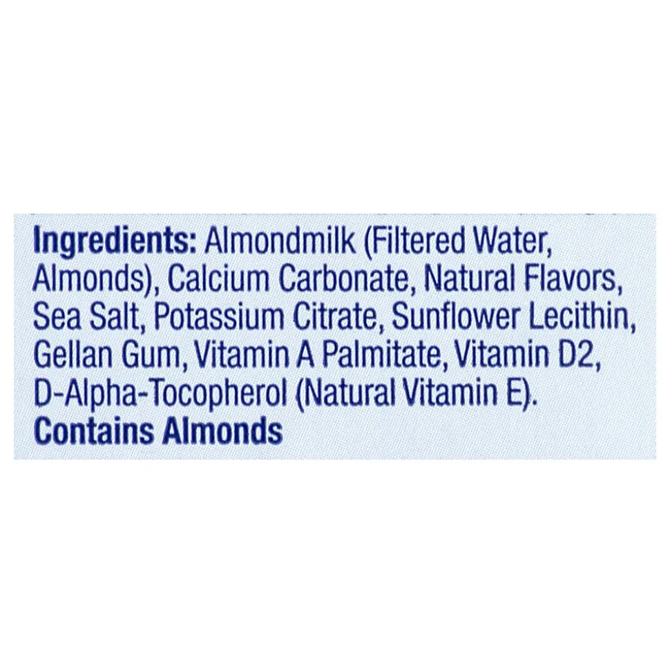 Blue Diamond Almond Breeze Unsweetened Almond Milk, Vanilla, 64 Fl Oz, Pack Of 2 Cartons