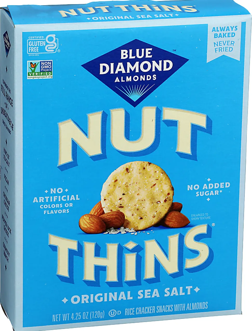 Blue Diamond Nut Thins, Almond, 4.25 Oz, Total Qty 12