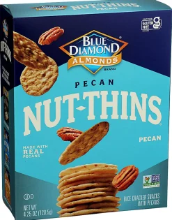 Blue Diamond Nut Thins, Pecan, 4.25 Oz, Total Qty 12