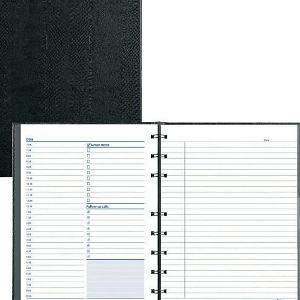 Blueline® NotePro And Graphics Notebook, 7 7/16" x 9 1/2", Black