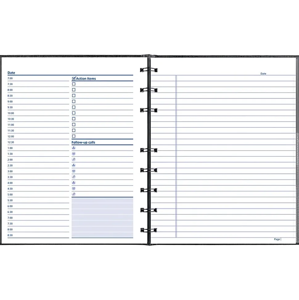 Blueline® NotePro And Graphics Notebook, 7 7/16" x 9 1/2", Black