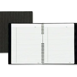 Blueline® NotePro Hard Romanel Cover Notebook, Letter Size (8 1/2" x 11"), 100% Recycled, 100 Sheets, Black