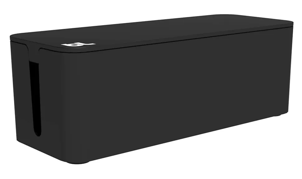 Bluelounge® 16" L x 6.25" W x 5.25" H CableBox Cable Organizer, Black, BLUCB-01-BL
