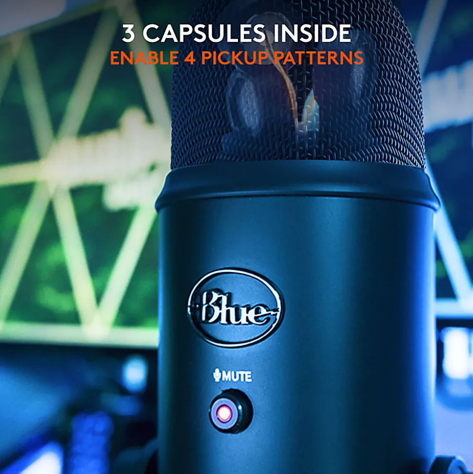 Blue Microphones Yeti USB Microphone, Blackout